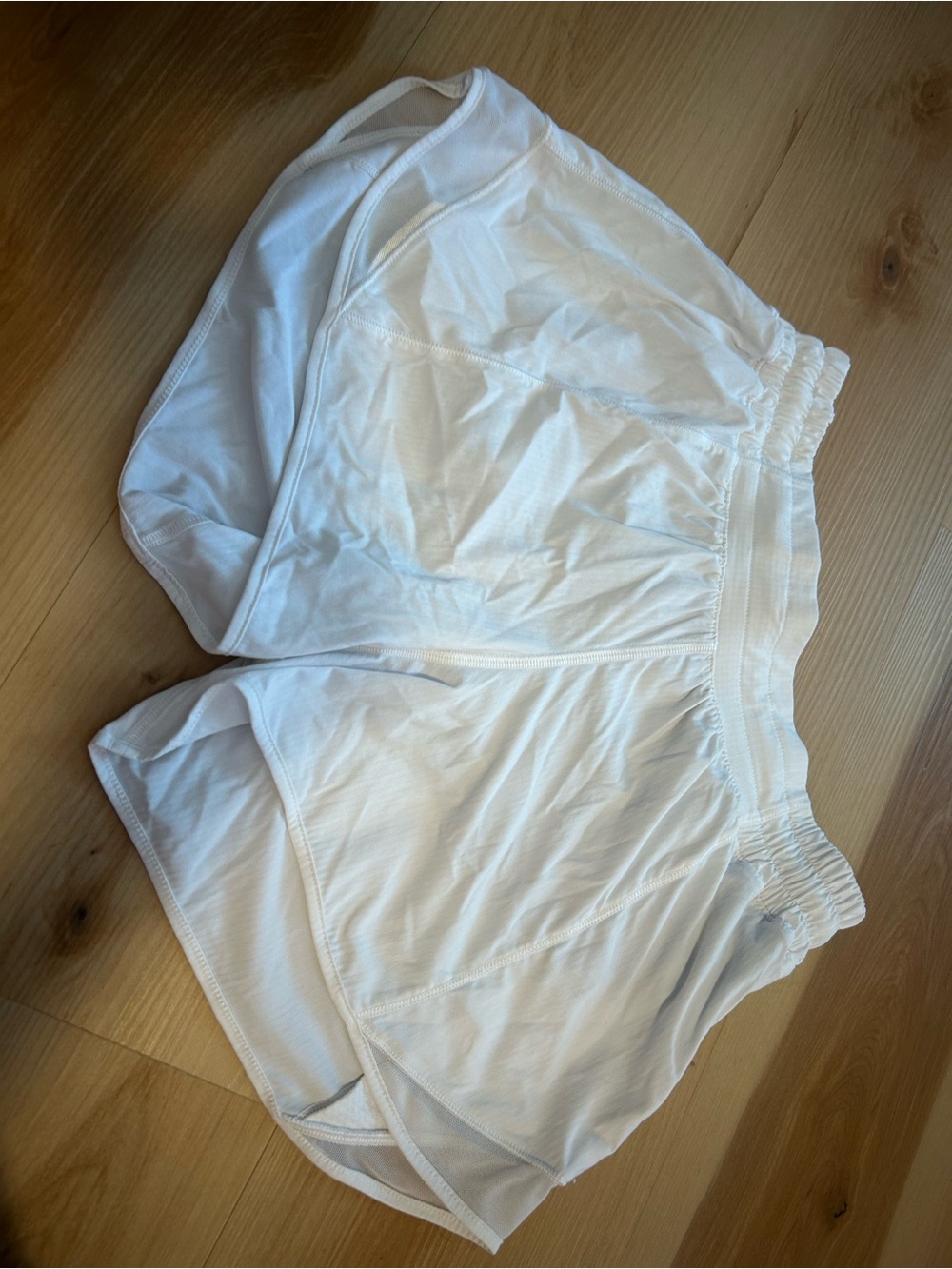 White Lululemon Hotty Hot shorts size 6